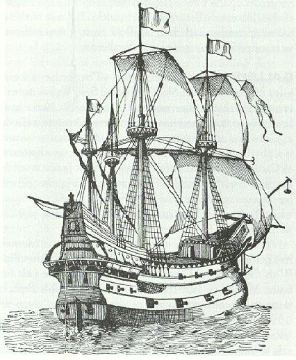 Spanish Galleon like the gold bearing vessel