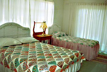 A bedroom in the first wing at Sunrise Villa Eleuthera