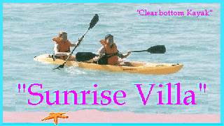 Clear bottom kayak, Sunrise Villa, Eleuthera